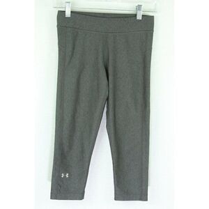 Under Armour Girls Leggings  Heat Gear Gray Cropped Capri XS